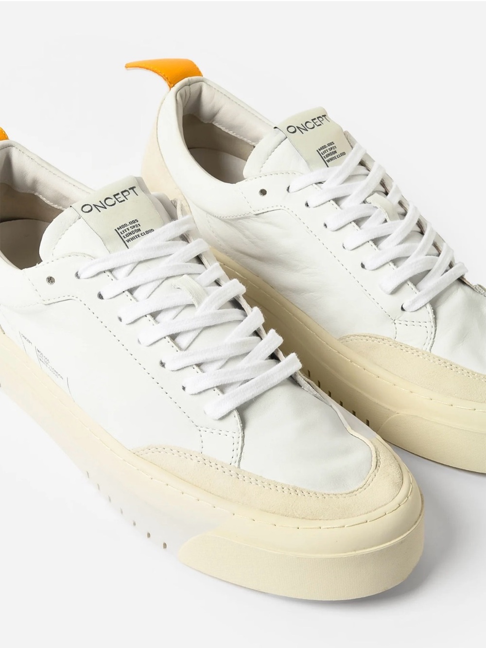 ONCEPT Women's London White and Cream Platform Sneakers